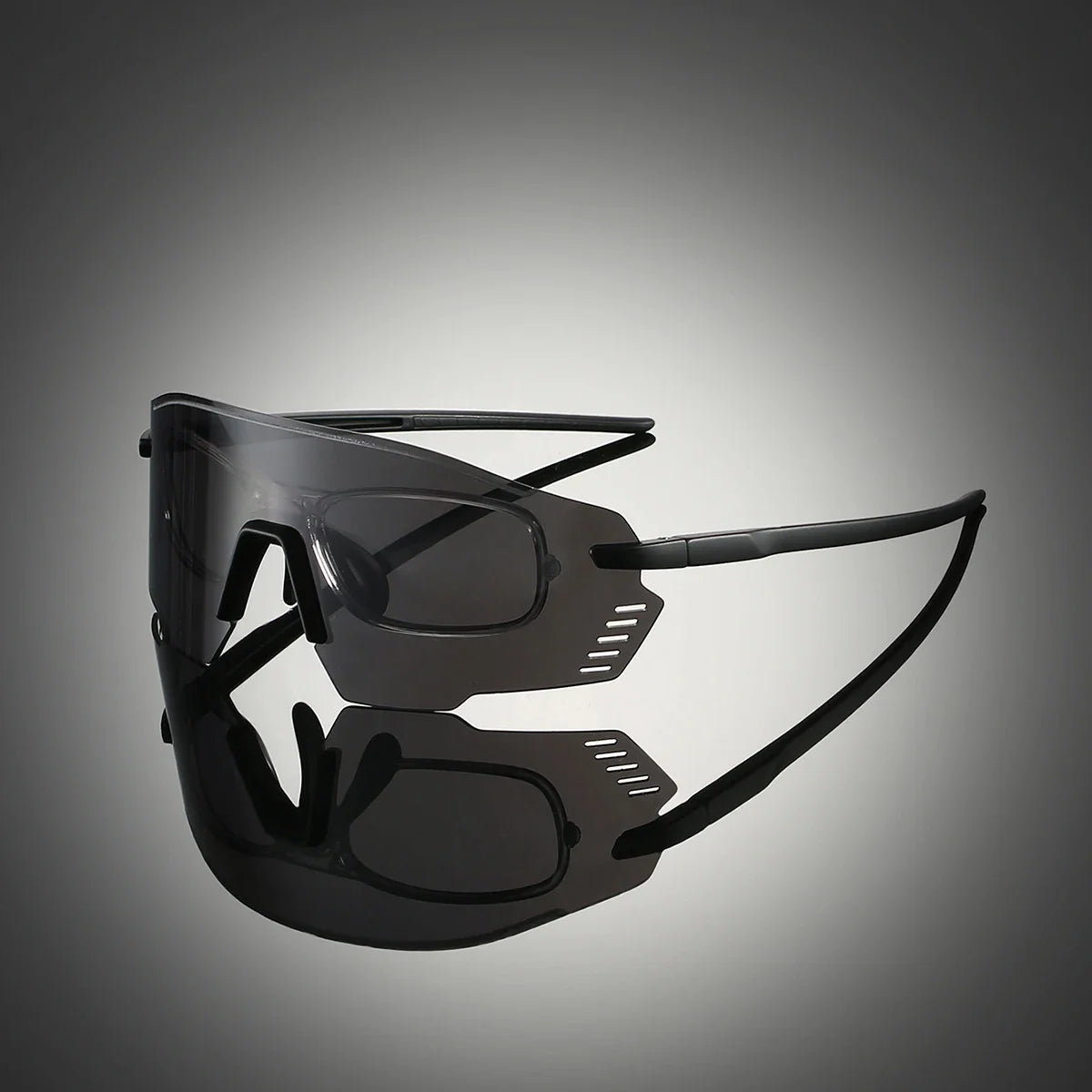 KAMMPT Protective Sports Goggle Men Fashion Oversized Mirror Outdoor Protective Sunglasses Women Trendy Anti-UV Cycling Shades