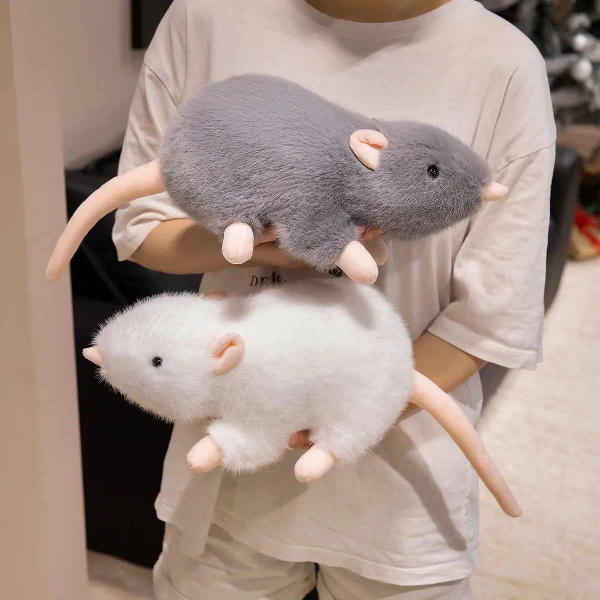 30/50/70/100cm Big Size New Soft Plush Simulation Mouse Doll Stuffed Rat Toy Party Pop Birthday Gift Zoo Souvenir