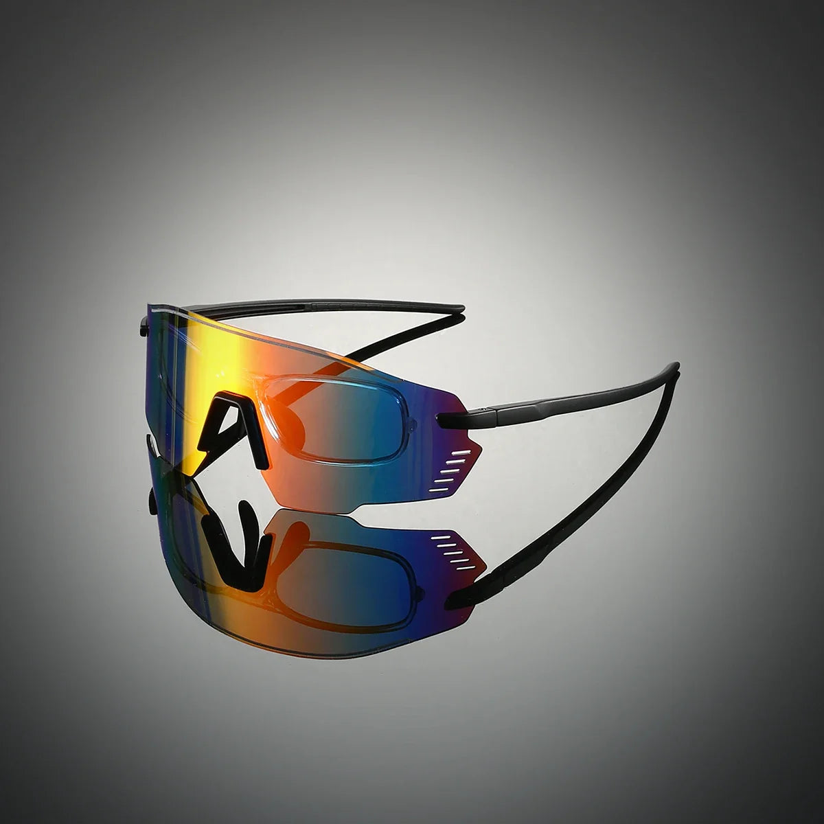 KAMMPT Protective Sports Goggle Men Fashion Oversized Mirror Outdoor Protective Sunglasses Women Trendy Anti-UV Cycling Shades